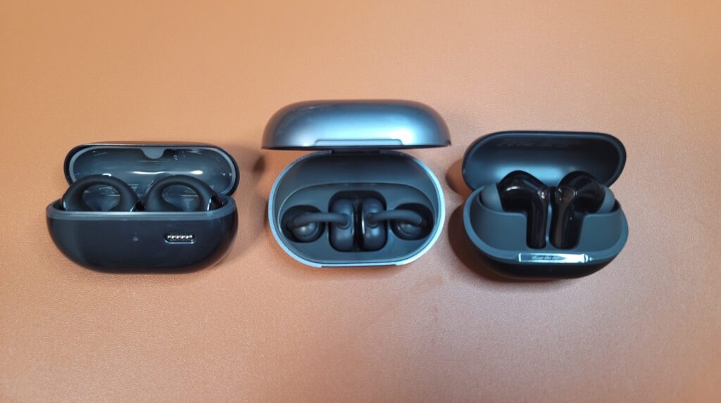 SOUNDPEATS Air5, CC, Clip1を並べて配置