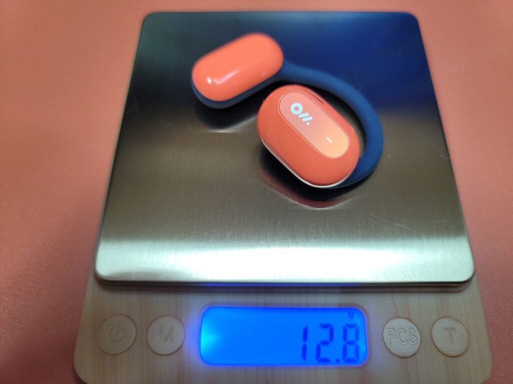 Oladance OWS2の重さを計量