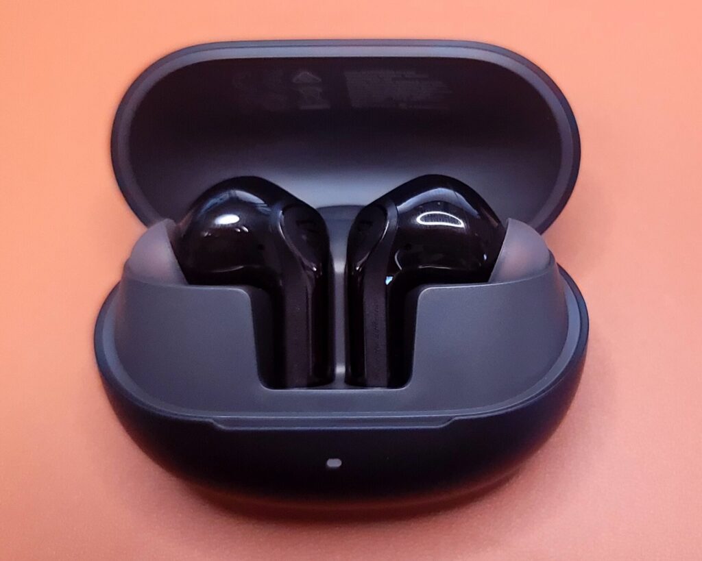 SOUNDPEATS Air6 pro ケースに本体を収納している